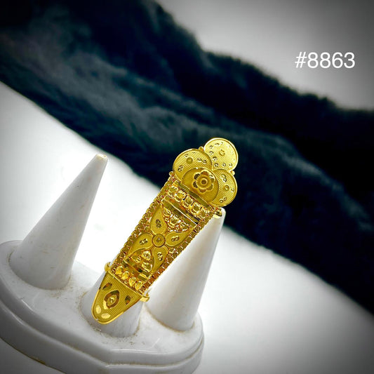 Gold Plated Finger Ring 5 Gram Gold Plated Jewellery PMJ Model No : 8863
