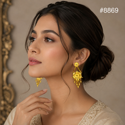 Gold Plated EARRING 1 Gram Gold Plated Jewellery PMJ Model No : 8869