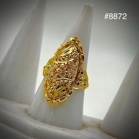 Gold Plated Finger Ring 1 Inch 5 Gram Gold Plated Jewellery PMJ Model No : 8872