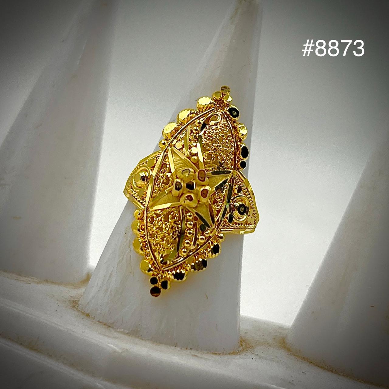 Gold Plated Finger Ring 2 Inch 5 Gram Gold Plated Jewellery PMJ Model No : 8873