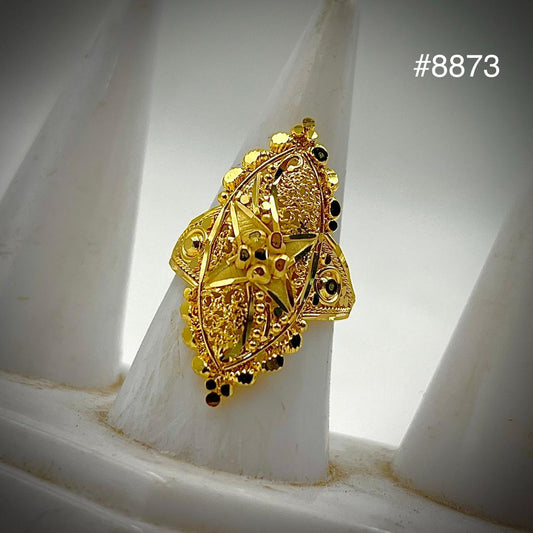 Gold Plated Finger Ring 2 Inch 5 Gram Gold Plated Jewellery PMJ Model No : 8873