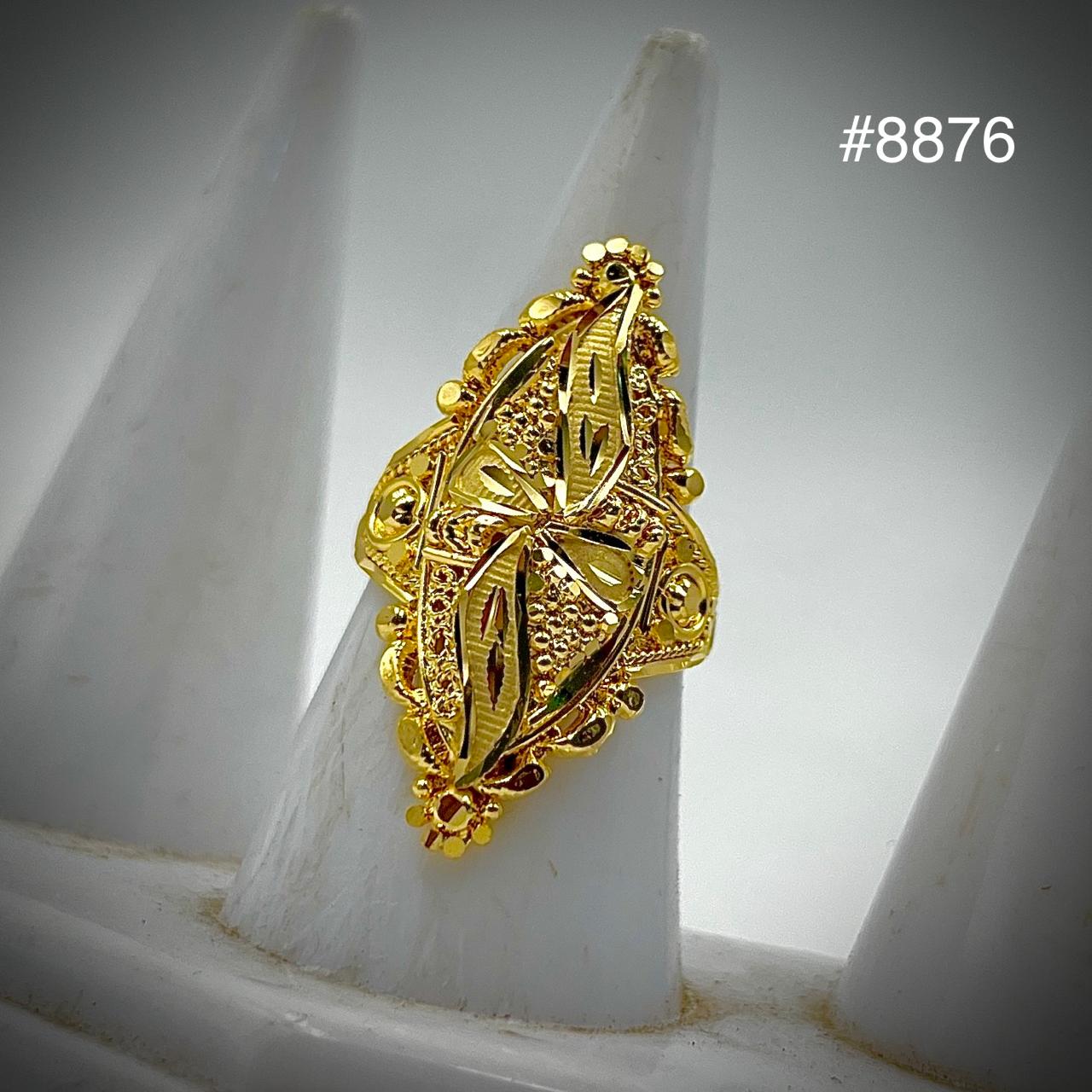 Gold Plated Finger Ring 1 Inch 5 Gram Gold Plated Jewellery PMJ Model No : 8876