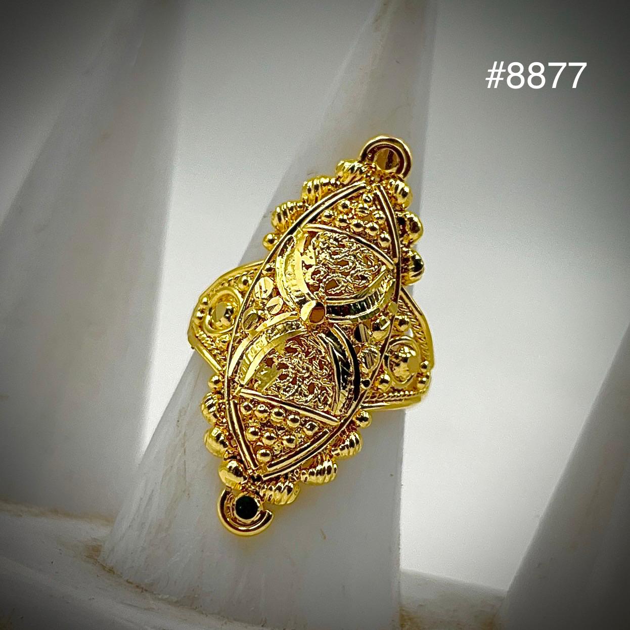 Gold Plated Finger Ring 1 Inch 5 Gram Gold Plated Jewellery PMJ Model No : 8877