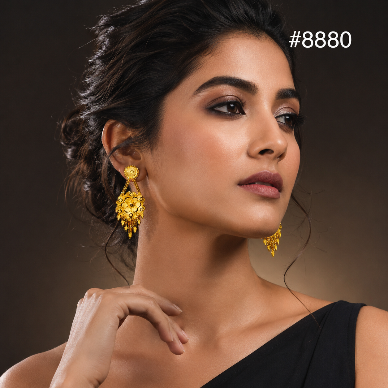 Gold Plated EARRING 1 Gram Gold Plated Jewellery PMJ Model No : 8880