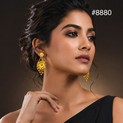 Gold Plated EARRING 1 Gram Gold Plated Jewellery PMJ Model No : 8880