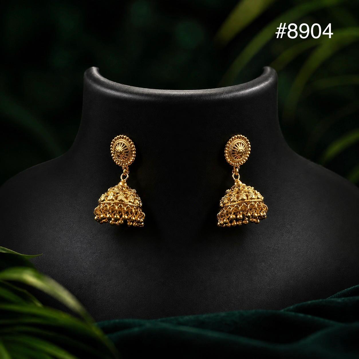 Gold Plated EARRING 1 Gram Gold Plated Jewellery PMJ Model No : 8904