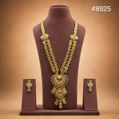 Gold Plated LONG NECKLACE 5 Gram Gold Plated Jewellery PMJ Model No : 8925