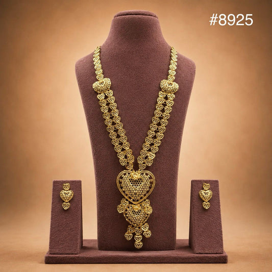 Gold Plated LONG NECKLACE 5 Gram Gold Plated Jewellery PMJ Model No : 8925