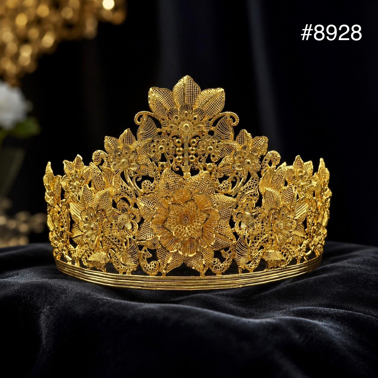 Gold Plated Crown 1 Gram Gold Plated Jewellery PMJ Model No : 8928