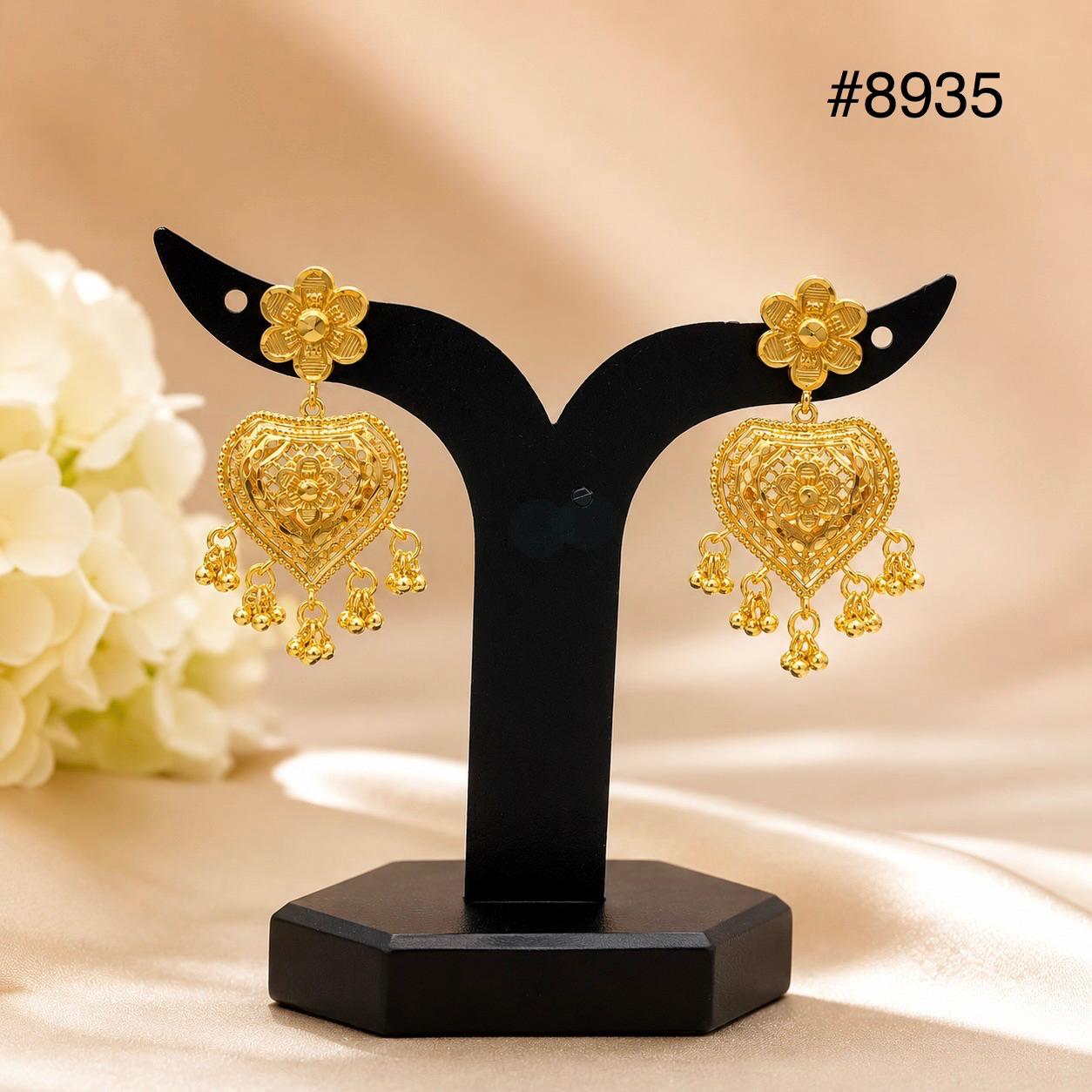 Gold Plated EARRING 1 Gram Gold Plated Jewellery PMJ Model No : 8935