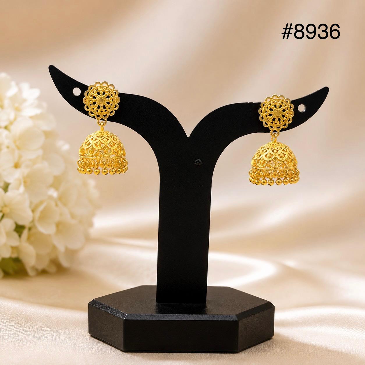 Gold Plated EARRING 1 Gram Gold Plated Jewellery PMJ Model No : 8936