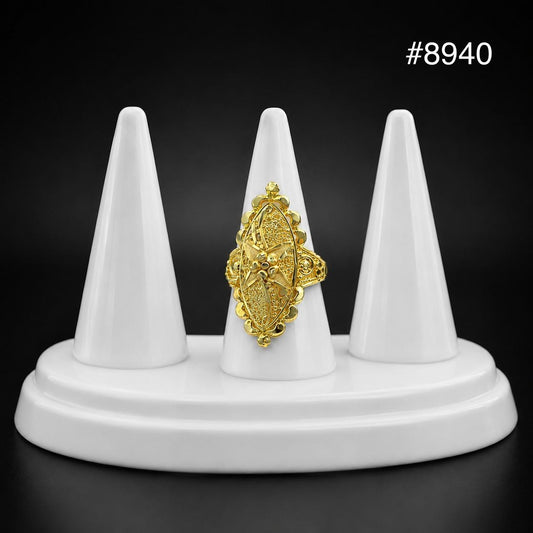 Gold Plated Finger Ring 1 Inch 5 Gram Gold Plated Jewellery PMJ Model No : 8940