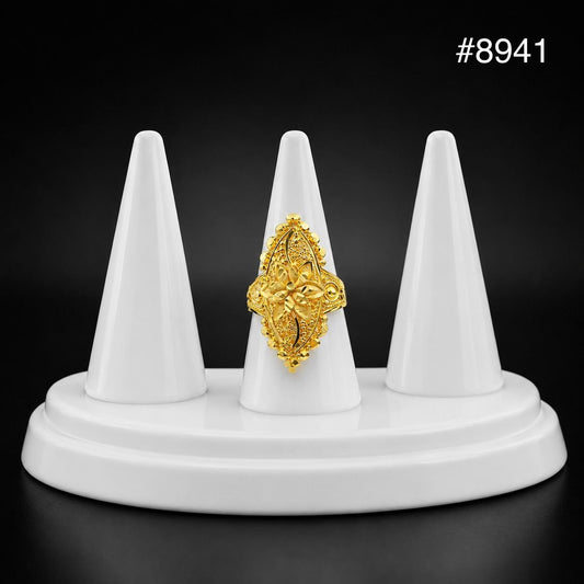 Gold Plated Finger Ring 1 Inch 5 Gram Gold Plated Jewellery PMJ Model No : 8941