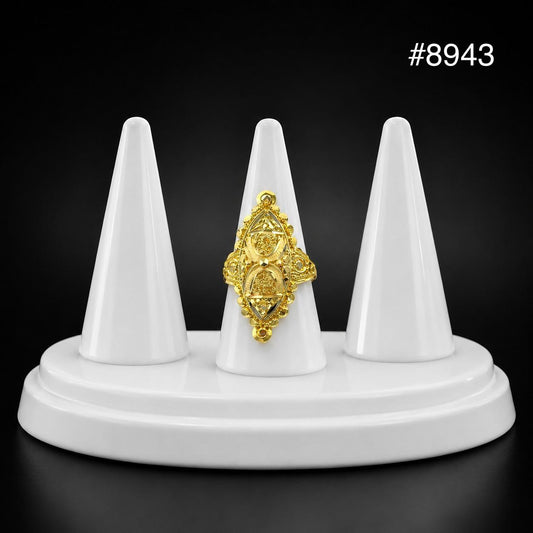 Gold Plated Finger Ring 1 Inch 5 Gram Gold Plated Jewellery PMJ Model No : 8943