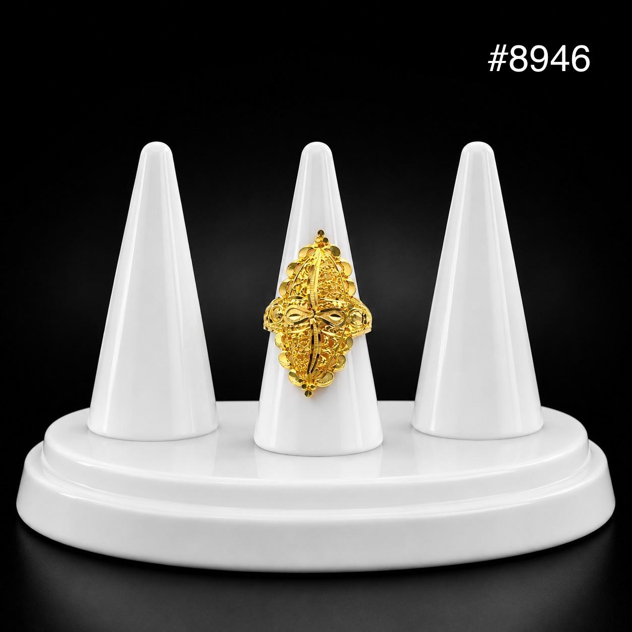 Gold Plated Finger Ring 1 Inch 5 Gram Gold Plated Jewellery PMJ Model No : 8946