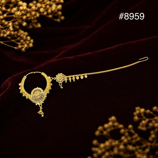 Gold Plated Nose Ring 1 Gram Gold Plated Jewellery PMJ Model No : 8959