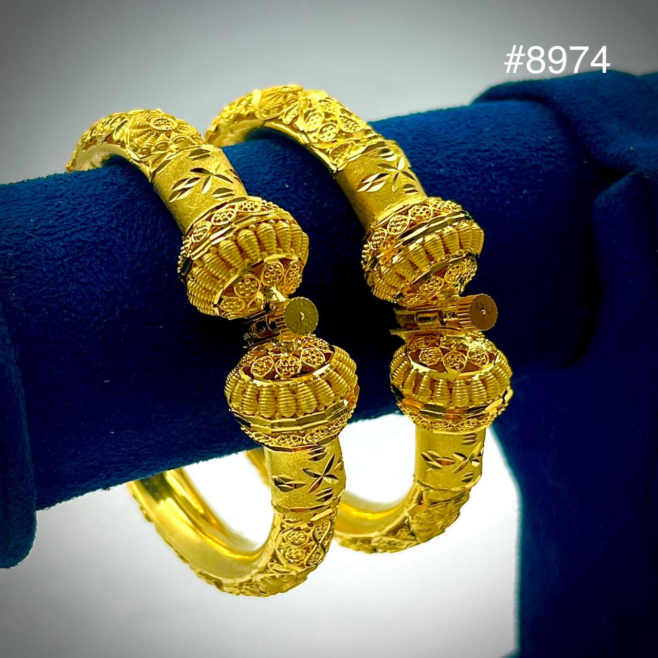 Gold Plated BANGLE 5 Gram Gold Plated Jewellery PMJ Model No : 8974
