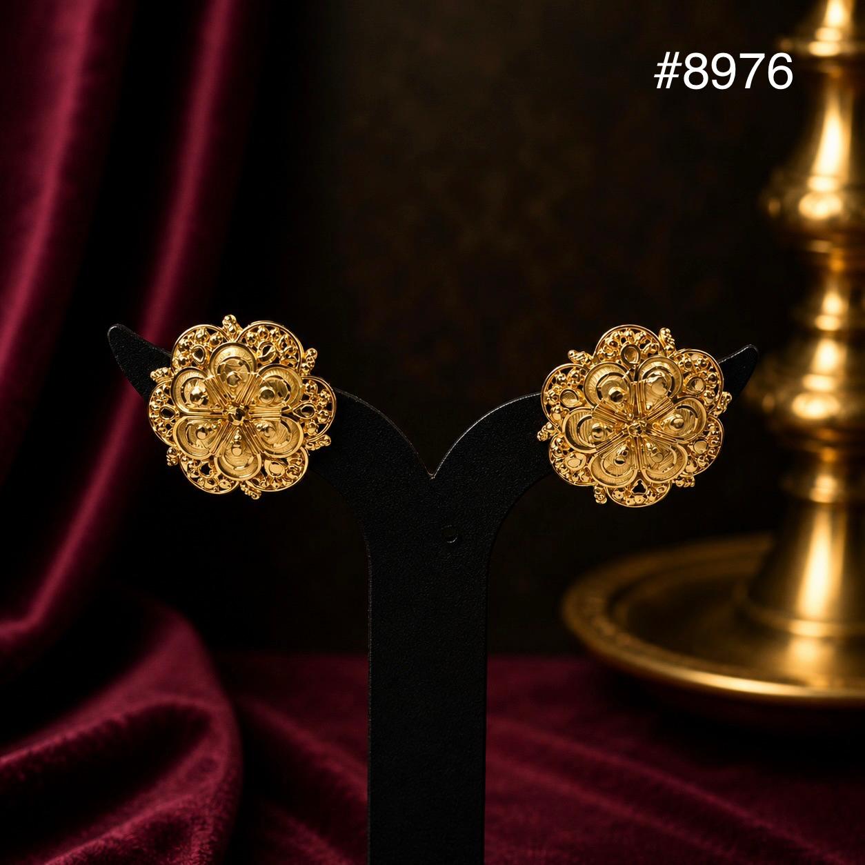 Gold Plated EARRING 1 Gram Gold Plated Jewellery PMJ Model No : 8976