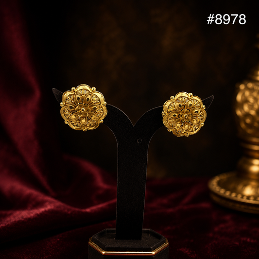 Gold Plated EARRING 1 Gram Gold Plated Jewellery PMJ Model No : 8978