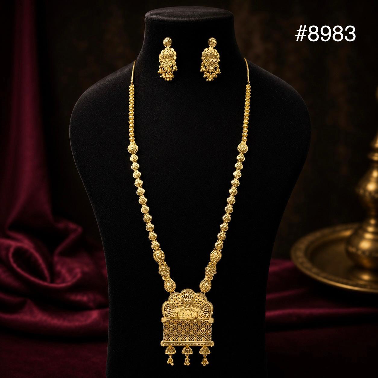 Gold Plated Short NECKLACE 5 Gram Gold Plated Jewellery PMJ Model No : 8983