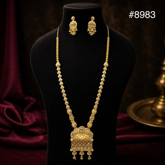 Gold Plated LONG NECKLACE 5 Gram Gold Plated Jewellery PMJ Model No : 8983