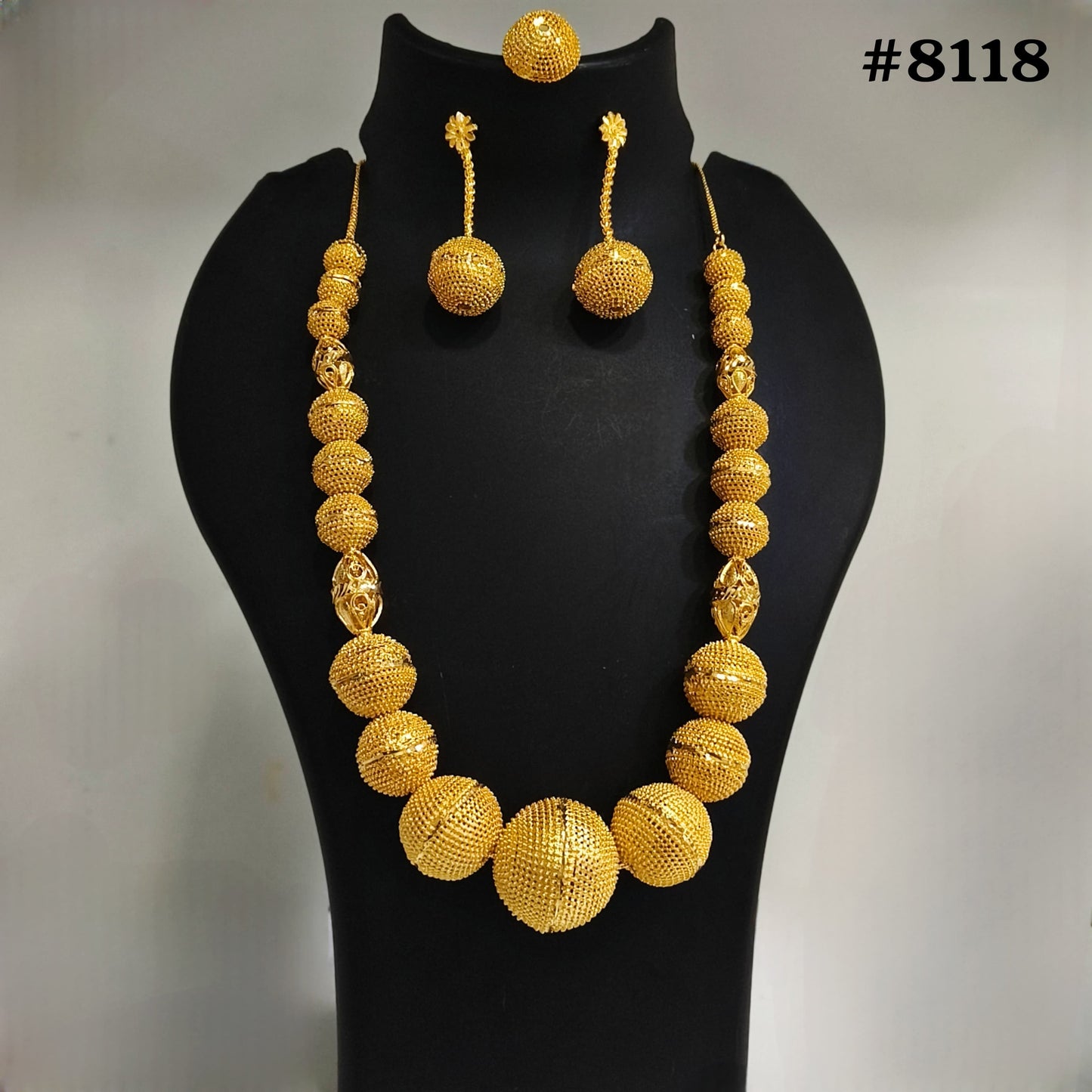 Gold Plated Long NECKLACE 5 Gram Gold Plated Jewellery PMJ Model No : 8118