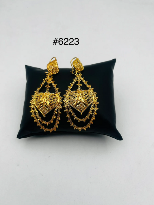 Exclusive Designer Gold Plated Earrings, PMJ Model No: 6223