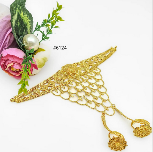 Gold Plated Hand Bracelet - Hathpan , PMJ Model No : 6124