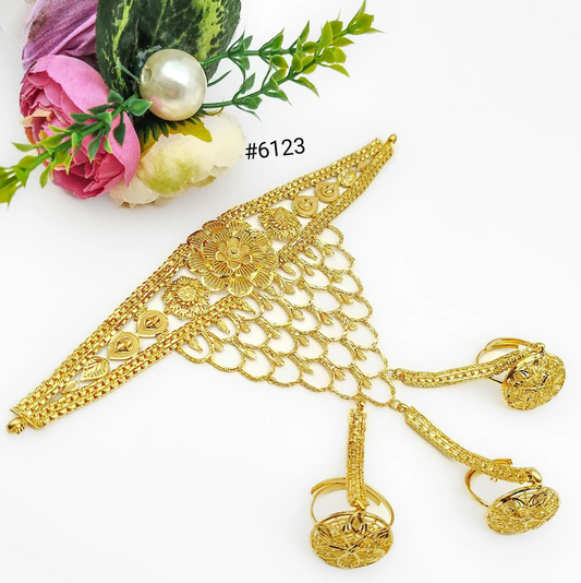 Gold Plated Hand Bracelet - Hathpan , PMJ Model No : 6123