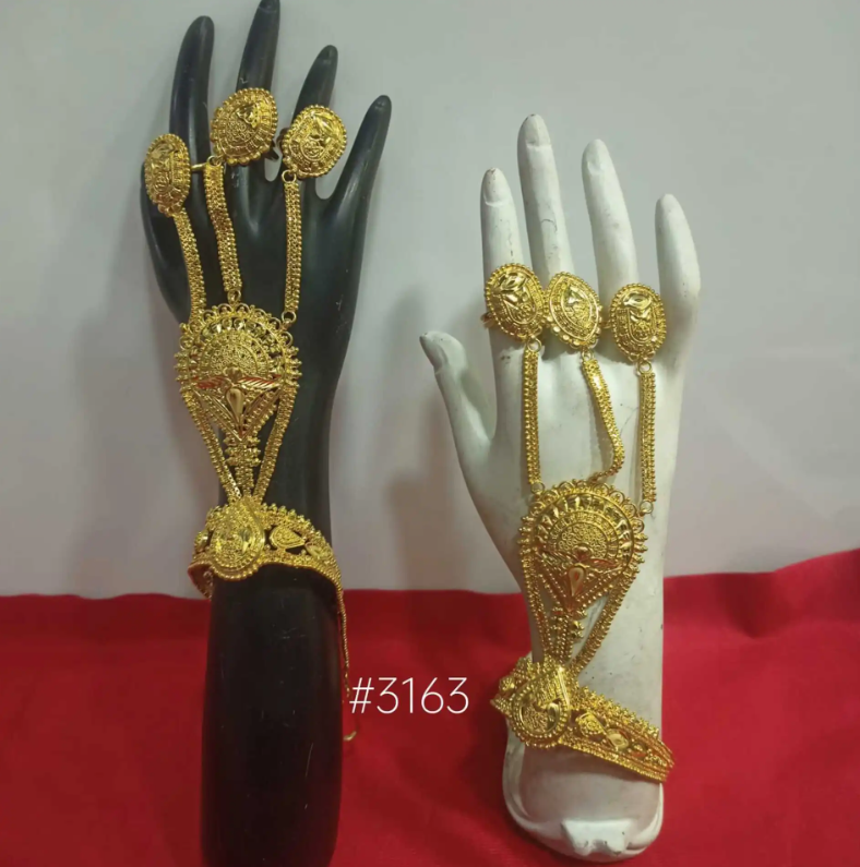 Gold Plated Hand Bracelet - Hathpan , PMJ Model No : 3163