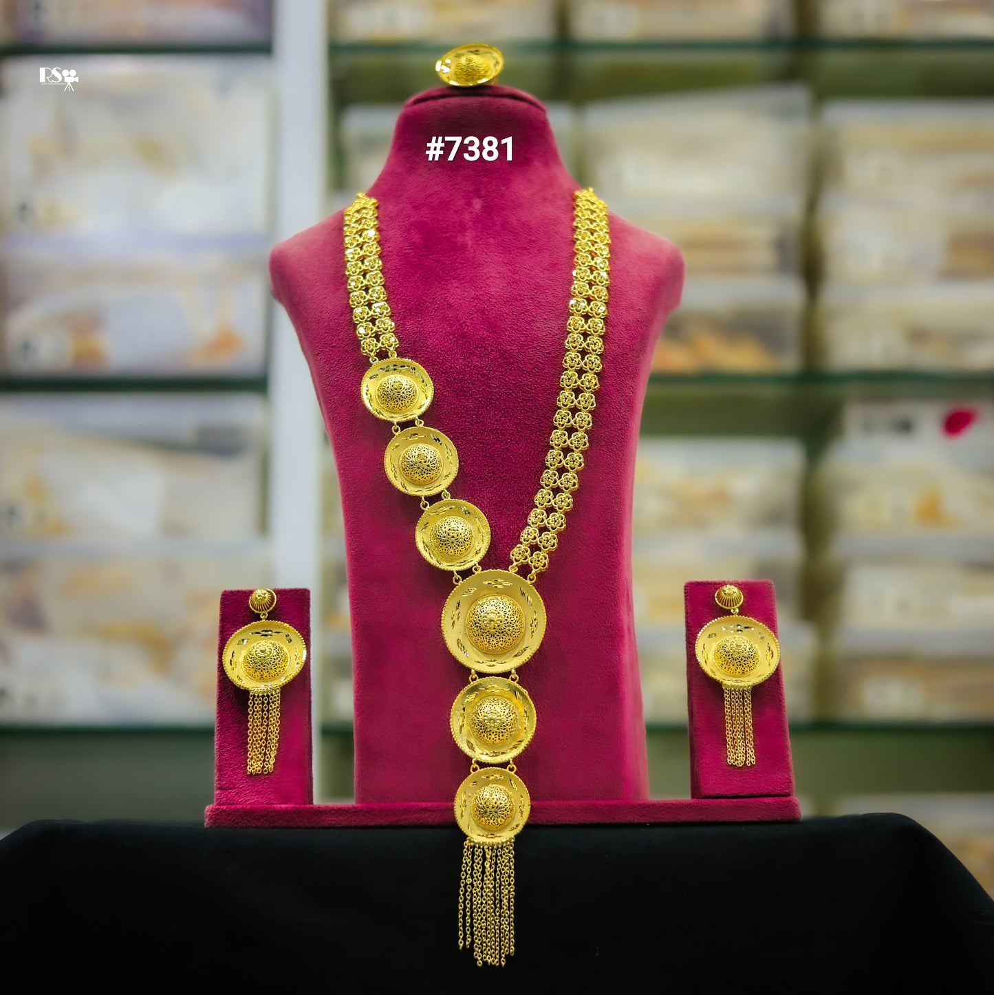 Gold Plated LONG NECKLACE 1 Gram Gold Plated Jewellery PMJ Model No : 7381