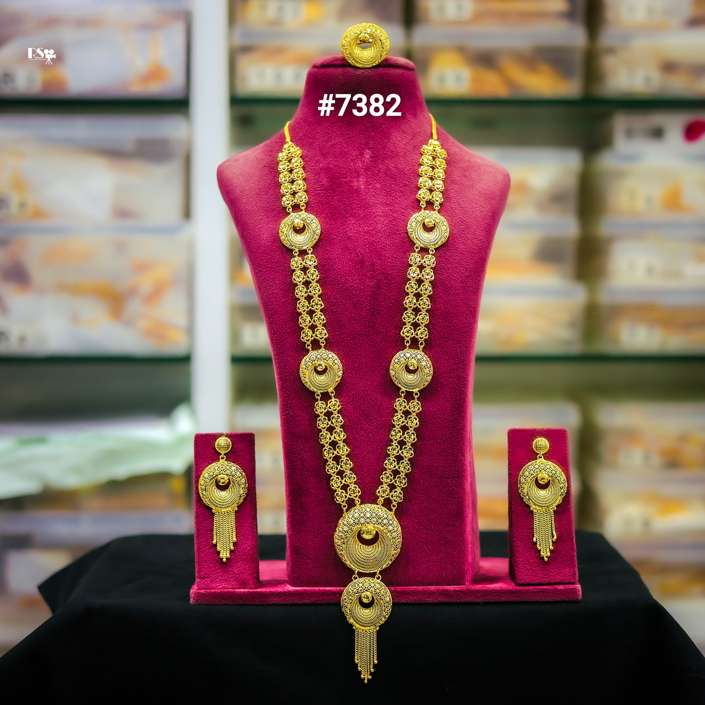 Gold Plated LONG NECKLACE 1 Gram Gold Plated Jewellery PMJ Model No : 7382