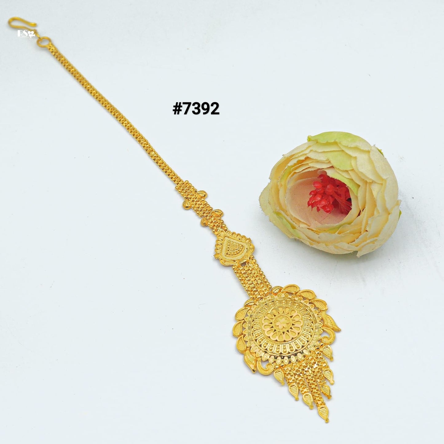 Gold Plated Head Chain ( Maang Tika ) PMJ Model No : 7392