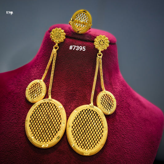 Gold Plated EARRING 1 Gram Gold Plated Jewellery PMJ Model No : 7395