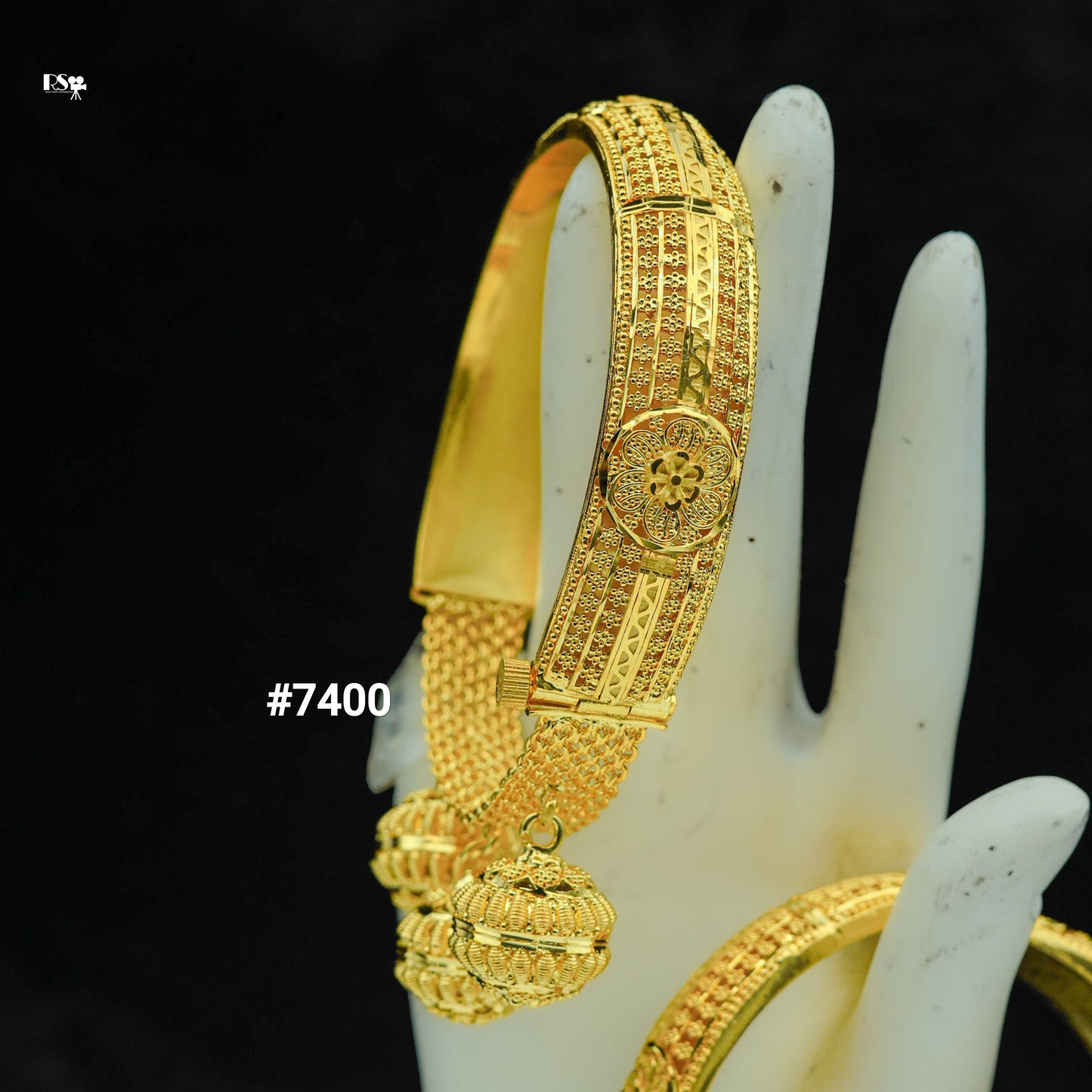 Gold Plated BANGLE 1 Gram Gold Plated Jewellery PMJ Model No : 7400