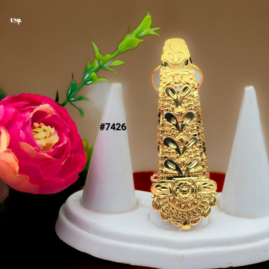 Gold Plated Finger Ring 1 Gram Gold Plated Jewellery PMJ Model No : 7426