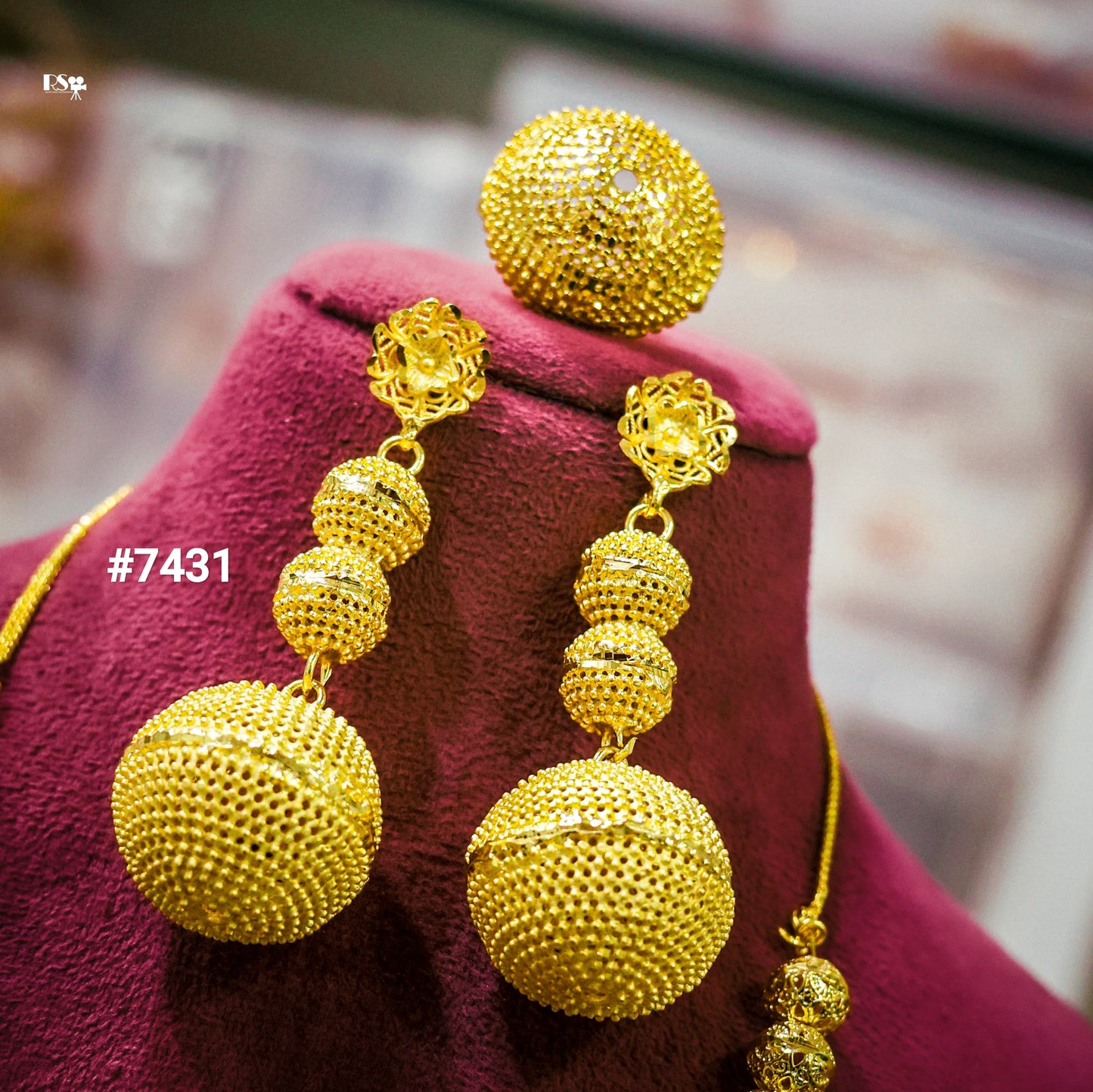 Gold Plated EARRING 1 Gram Gold Plated Jewellery PMJ Model No : 7431