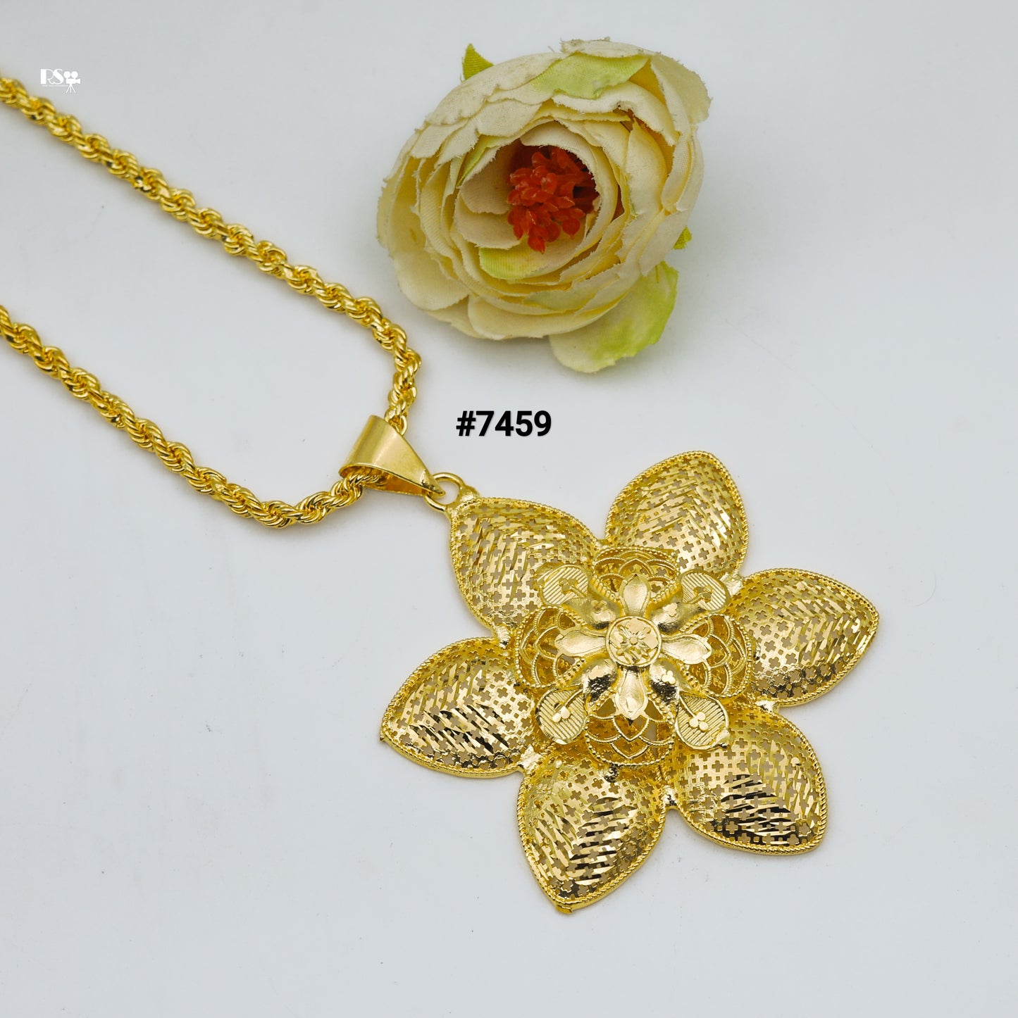 Gold Plated LONG Pendant NECKLACE 1 Gram Gold Plated Jewellery PMJ Model No : 7459