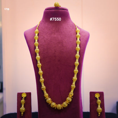 Gold Plated LONG NECKLACE 1 Gram Gold Plated Jewellery PMJ Model No : 7550