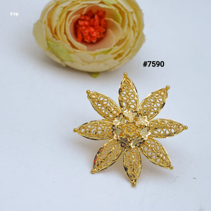 Gold Plated Finger Ring 1 Gram Gold Plated Jewellery PMJ Model No : 7590