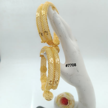 Gold Plated BANGLE 1 Gram Gold Plated Jewellery PMJ Model No : 7708