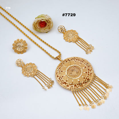 Gold Plated LONG Pendant NECKLACE 1 Gram Gold Plated Jewellery PMJ Model No : 7729