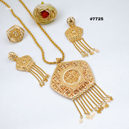 Gold Plated LONG Pendant NECKLACE 1 Gram Gold Plated Jewellery PMJ Model No : 7725
