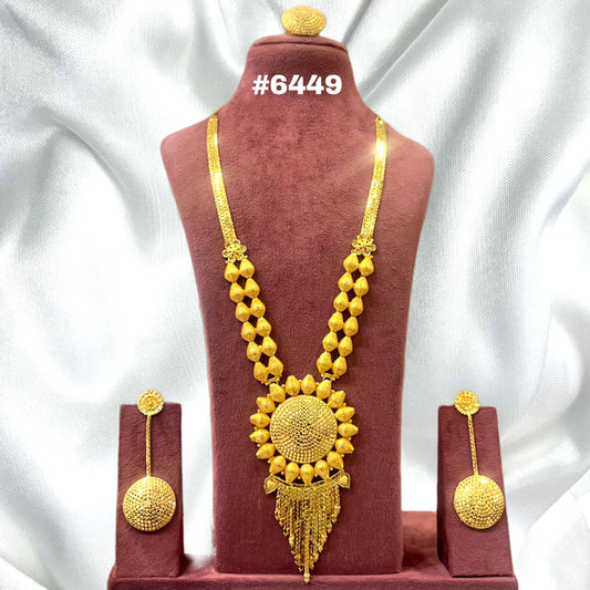 Gold Plated Long Necklace Set, PMJ Model No: 6449