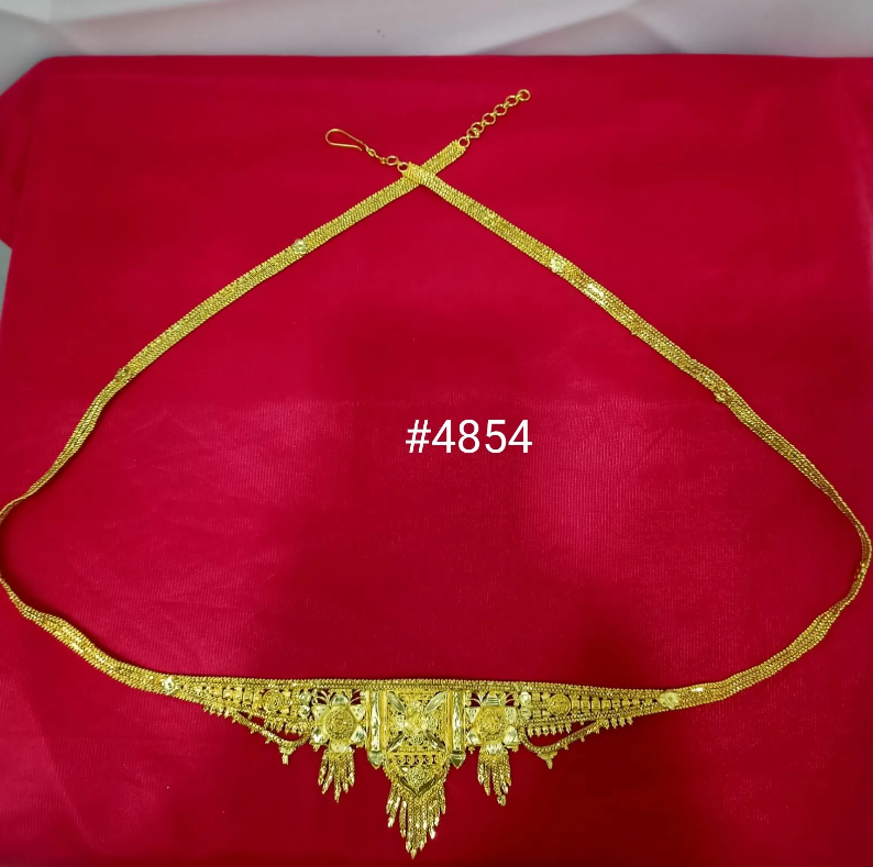 Bridal Wear Gold Plated Waist Belt, PMJ Model No: 4854