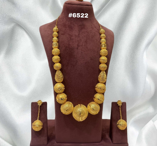 Exclusive Gold Plated Long Necklaces Set, PMJ Model No: 6522