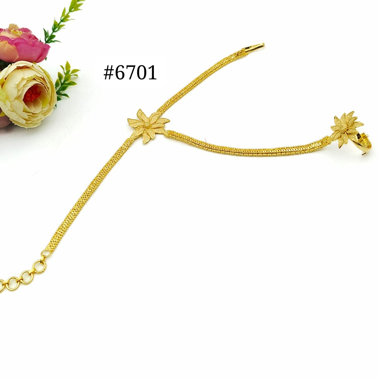 Gold Plated Hand Bracelet - Hathpan , PMJ Model No : 6701