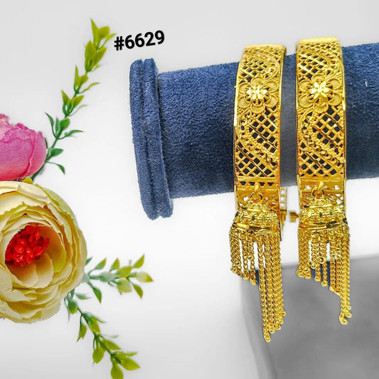 Gold Plated Bridal Wear Bangles, PMJ Model No: 6629