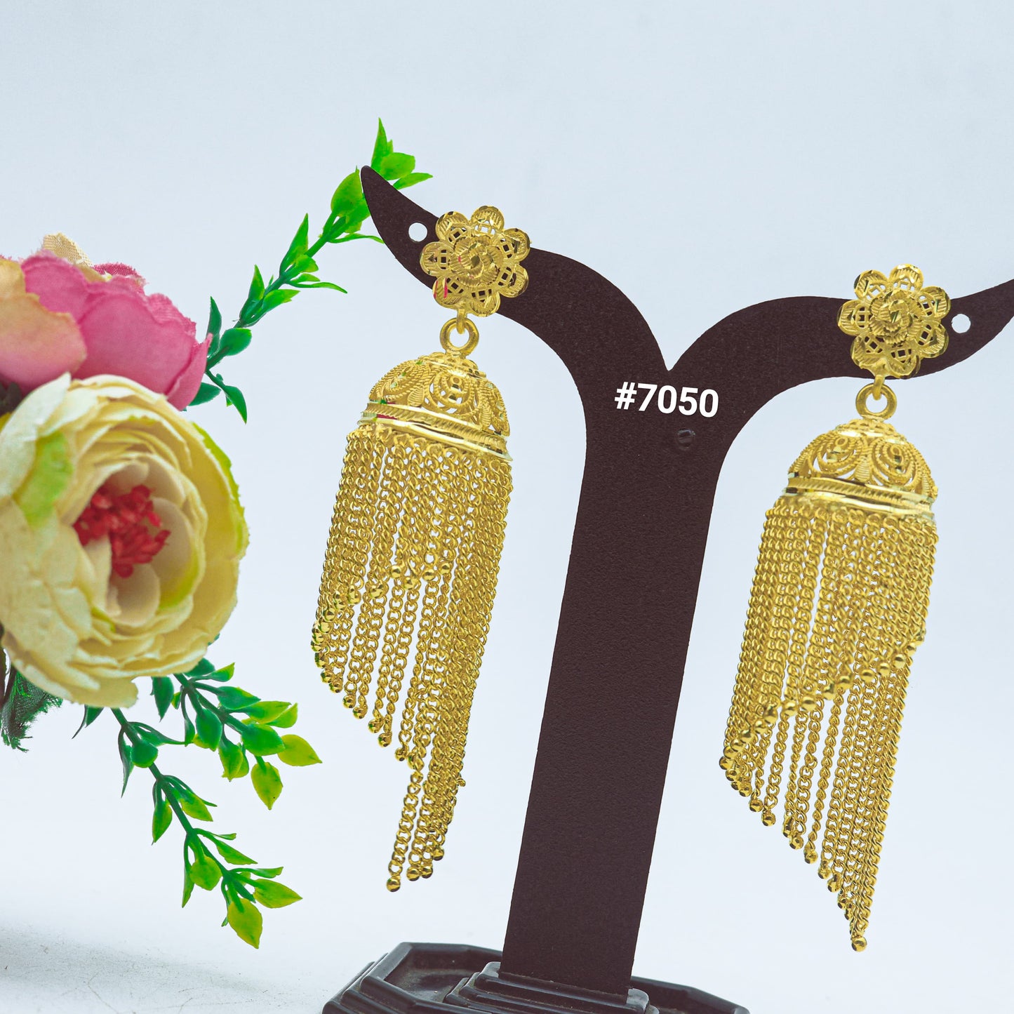 Gold Plated EARRING 1 Gram Gold Plated Jewellery PMJ Model No : 7050