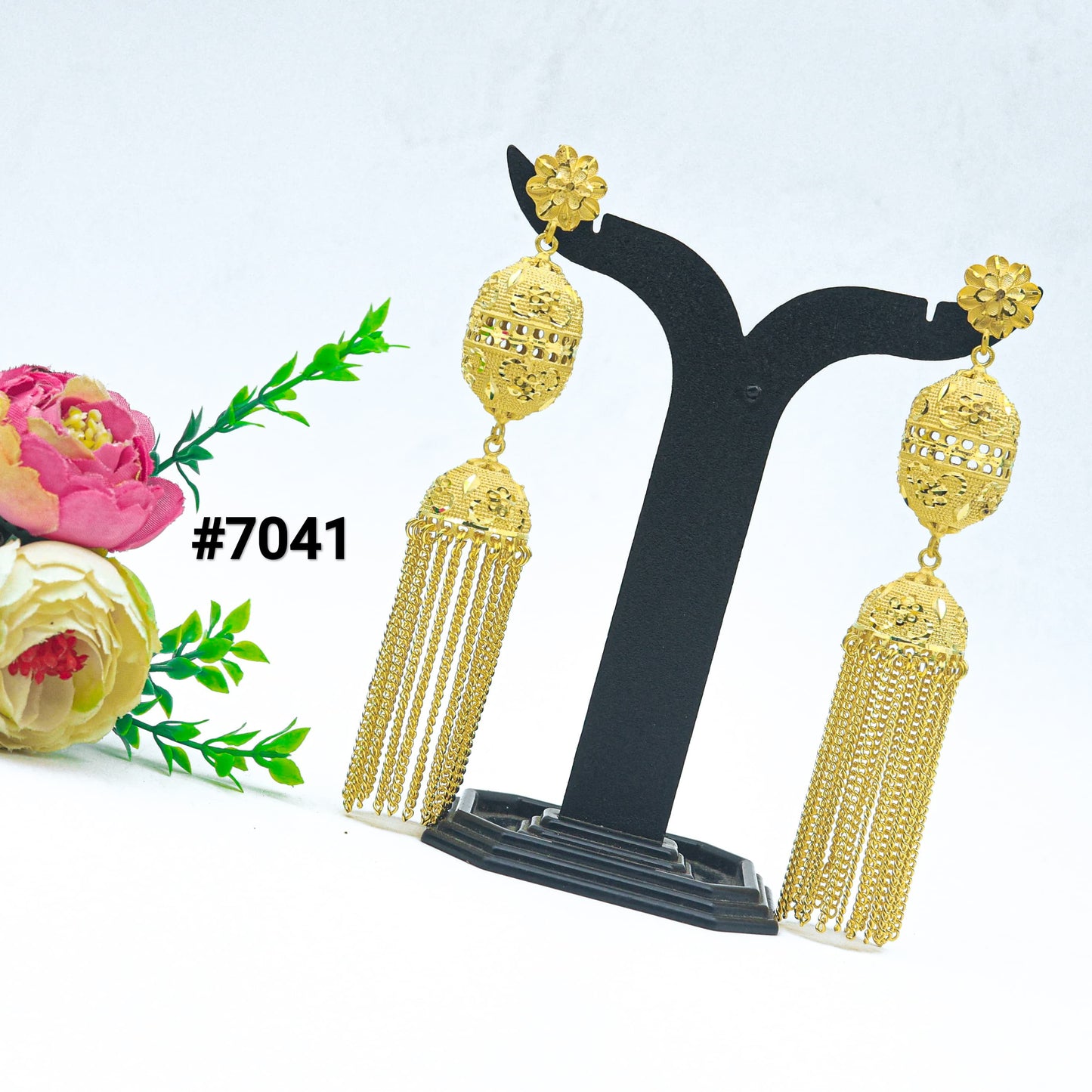 Gold Plated EARRING 1 Gram Gold Plated Jewellery PMJ Model No : 7041